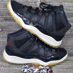 Air Jordan 11 Retro 72-10 Nike Leather 378039-002 Basketball Black Size 3Y Youth
